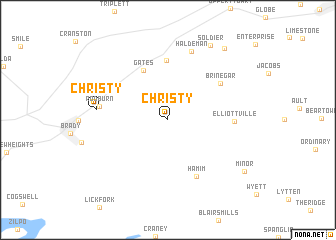 map of Christy