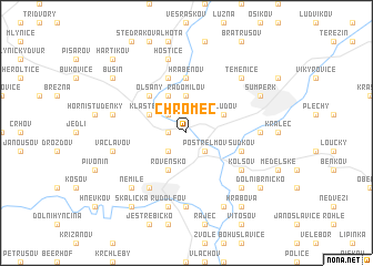 map of Chromeč