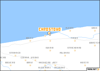 map of Chróstowo