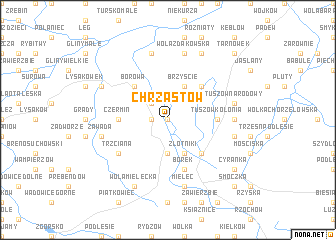 map of Chrząstów