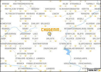 map of Chudenín