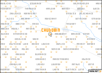 map of Chudobín