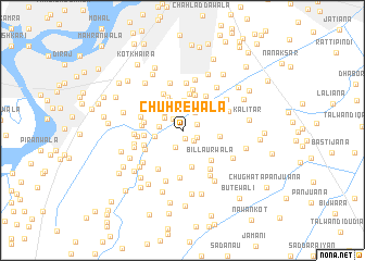 map of Chuhrewāla