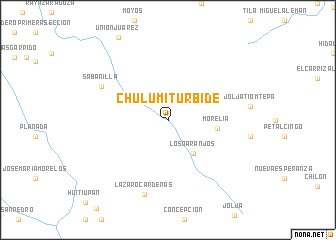 map of Chulum Iturbide