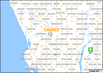 map of Chu-men