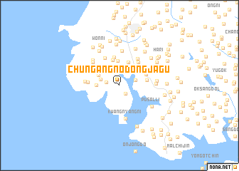 map of Chŭngang-nodongjagu