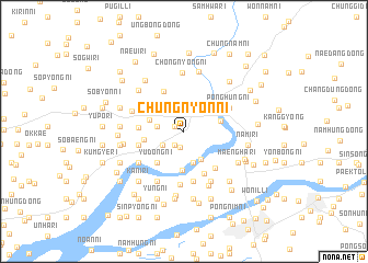 map of Chungnyŏn-ni