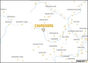 map of Chungsŏng