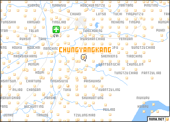 map of Chung-yang-kang