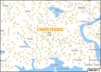 map of Chungyesŏng