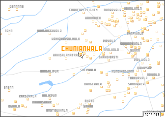 map of Chūniānwāla