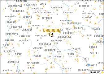 map of Chuñune