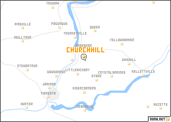 map of Church Hill