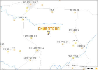 map of Churntown