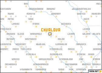 map of Chvalová