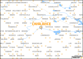 map of Chvalovice