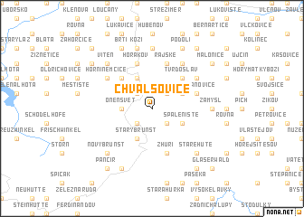 map of Chvalšovice
