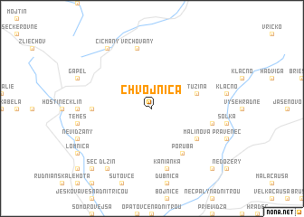 map of Chvojnica