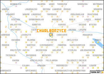 map of Chwalborzyce