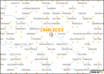 map of Chwalęcice