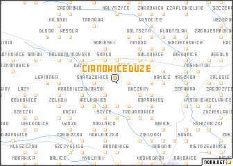map of Cianowice Duże