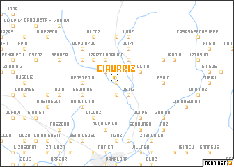 map of Ciáurriz