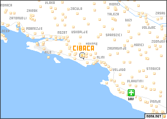 map of Čibača