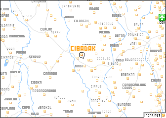 map of Cibadak