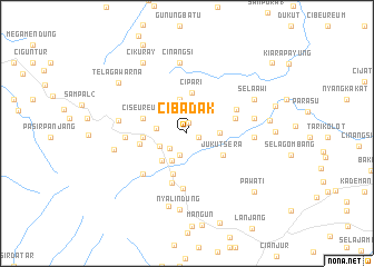 map of Cibadak