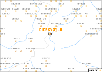 map of Çiçekyayla