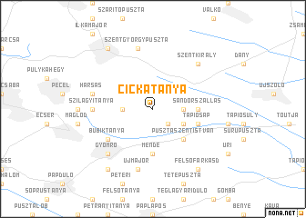 map of Cickatanya