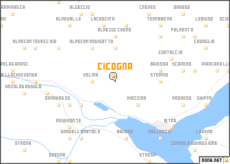 map of Cicogna