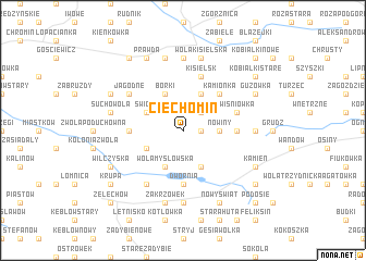 map of Ciechomin