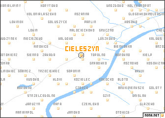 map of Cieleszyn