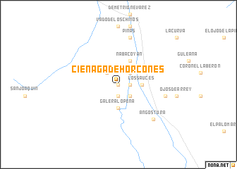 map of Ciénaga de Horcones