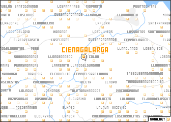 map of Ciénaga Larga