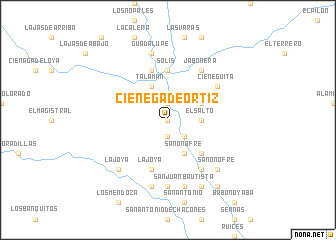 map of Ciénega de Ortiz