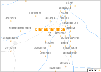 map of Ciénega Grande