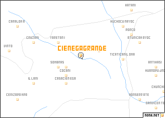 map of Ciénega Grande