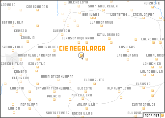 map of Ciénega Larga