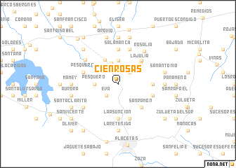 map of Cien Rosas