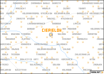 map of Ciepielów