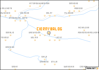 map of Čierny Balog