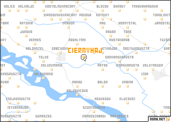 map of Čierny Háj