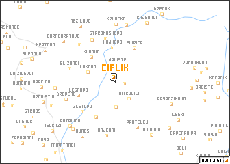 map of Čiflik