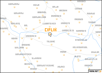 map of Čiflik