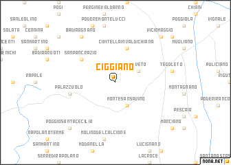 map of Ciggiano