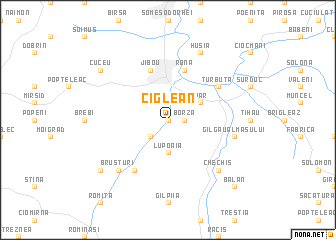 map of Ciglean