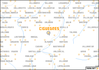 map of Cigüedres