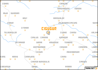 map of Cigugur